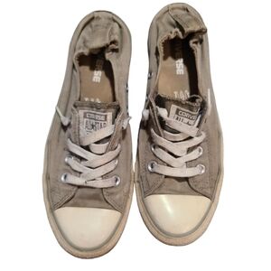 CONVERSE neutral lace up sneakers 8
